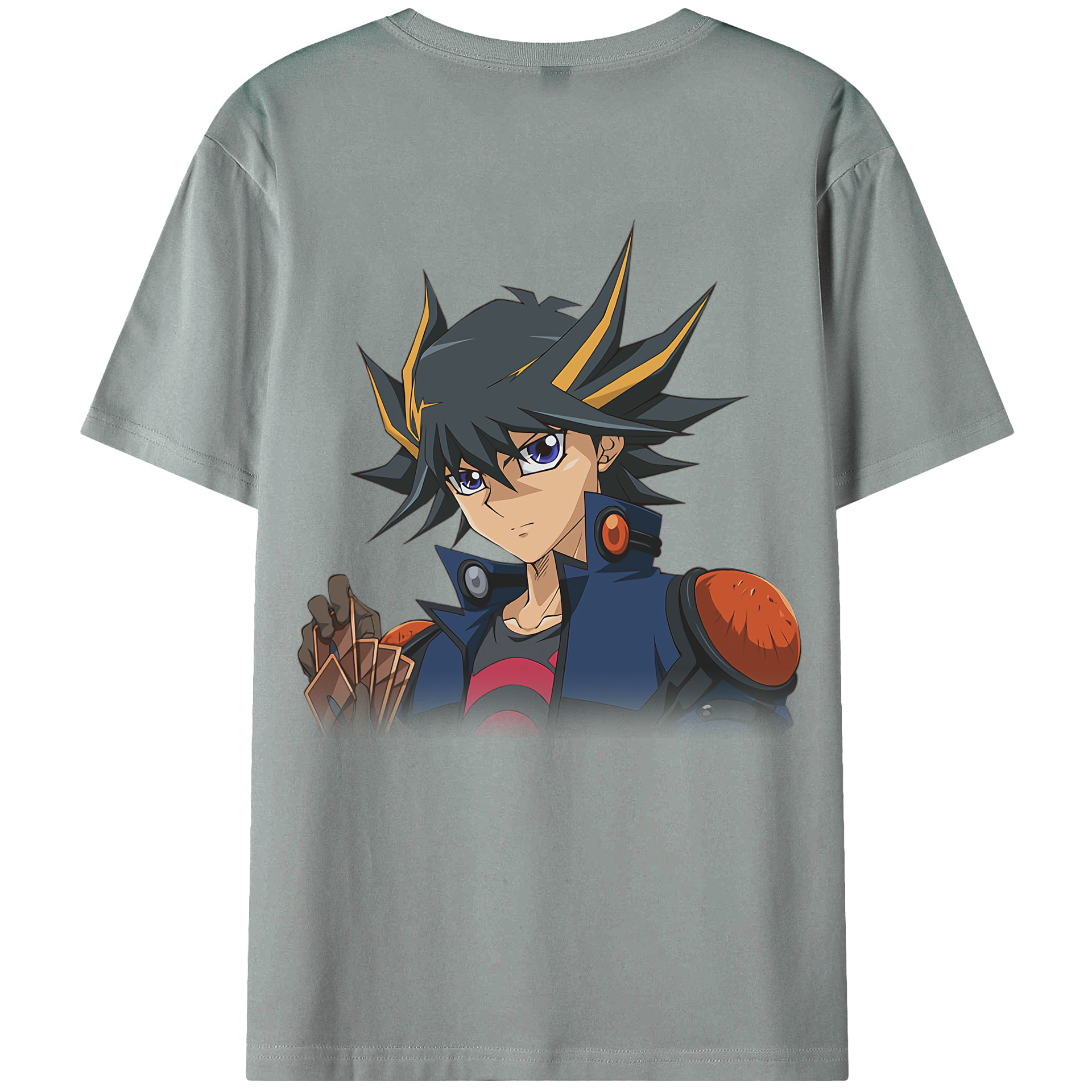 （画像用） 遊☆戯☆王 Yu-Gi-Oh! 綿100％ メンズ半袖Tシャツ（バックプリント） 通気性
